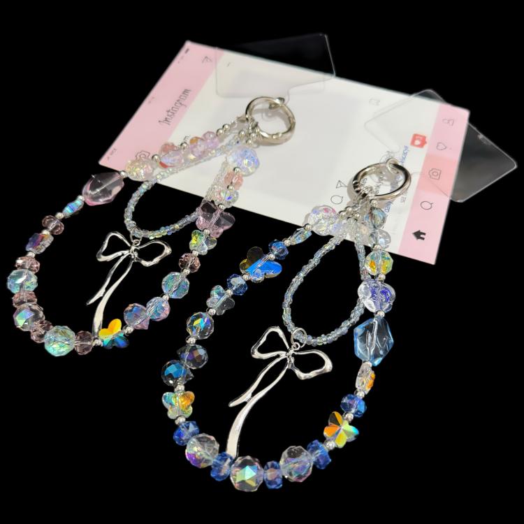 Ethereal Phantom Fantasy Crystal Bow Glowing Double Phone Chain