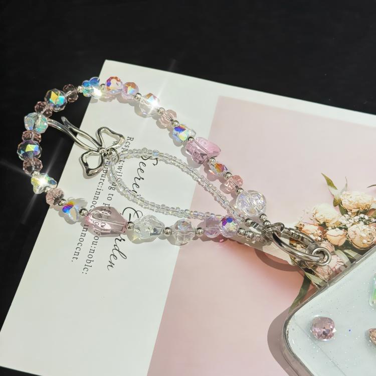 Ethereal Phantom Fantasy Crystal Bow Glowing Double Phone Chain