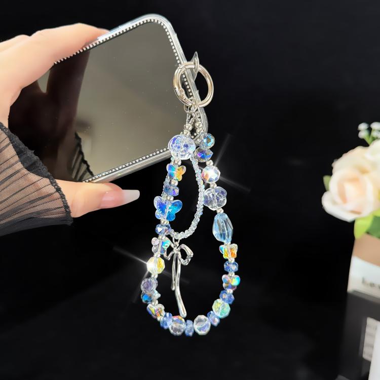 Ethereal Phantom Fantasy Crystal Bow Glowing Double Phone Chain