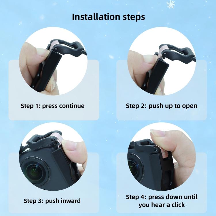 For DJI Osmo 360 Aluminium Alloy Magnetic Quick Release Expansion Frame Cage