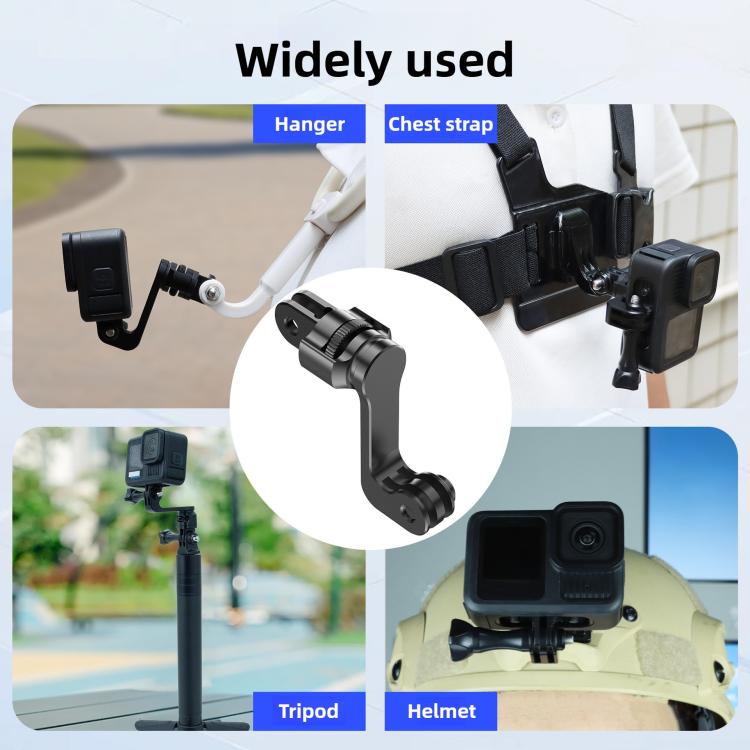 Centre Mounted Vertical Horizontal 360 Rotation Mount Adapter with Long Screw For GoPro Action Camera