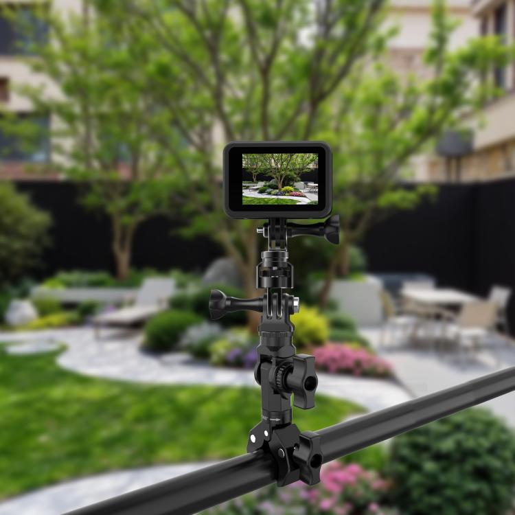 Centre Mounted Vertical Horizontal 360 Rotation Mount Adapter with Long Screw For GoPro Action Camera