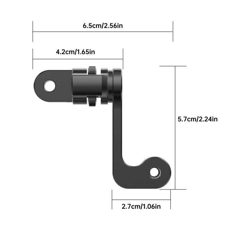 Centre Mounted Vertical Horizontal 360 Rotation Mount Adapter with Long Screw For GoPro Action Camera
