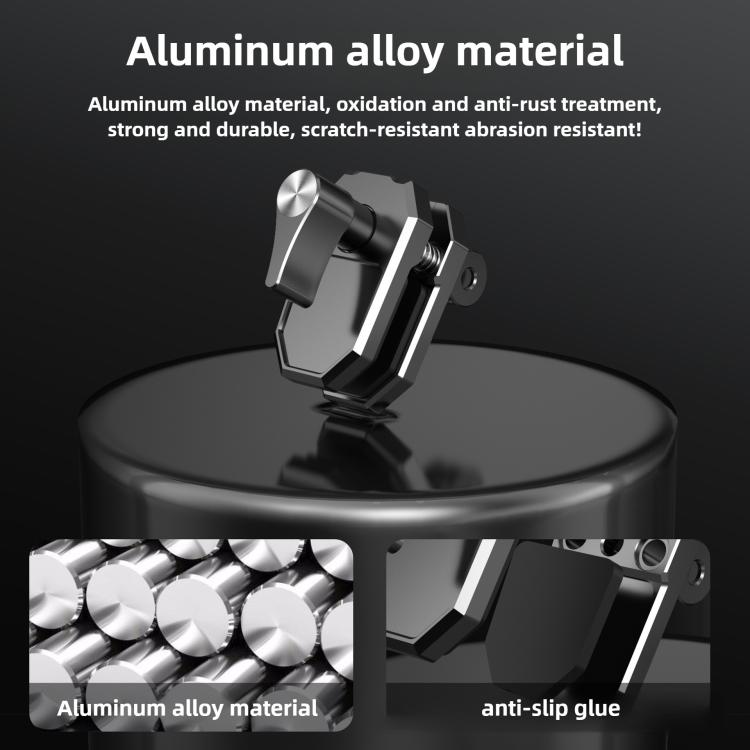 Aluminium Alloy Windscreen Clamp Adapter Mount Bracket with T-Screw - Black