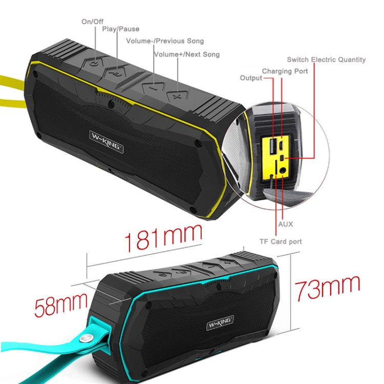 W-king S9 Outdoor Speakers Wireless Bluetooth Speaker Portable Waterproof with Radio Bluetooth Speakers
