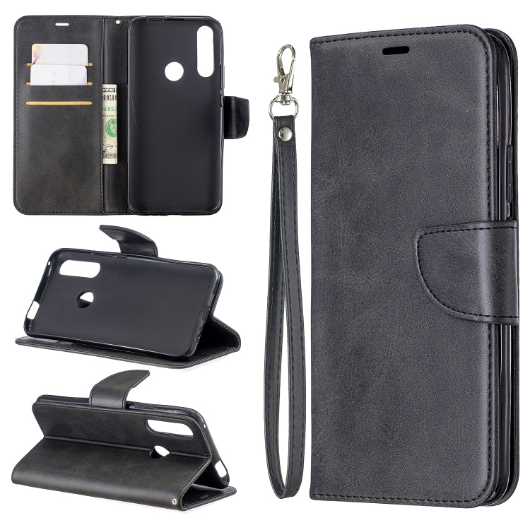 Retro Lambskin Texture Pure Color Horizontal Flip PU Leather Case for  Huawei P Smart  Z, with Holder & Card Slots & Wallet & Lanyard