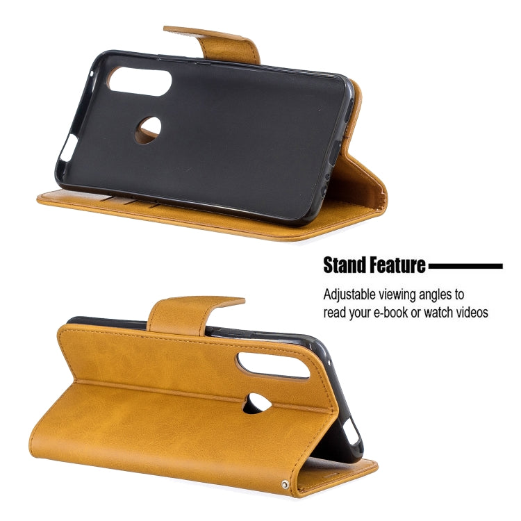 Retro Lambskin Texture Pure Color Horizontal Flip PU Leather Case for  Huawei P Smart  Z, with Holder & Card Slots & Wallet & Lanyard