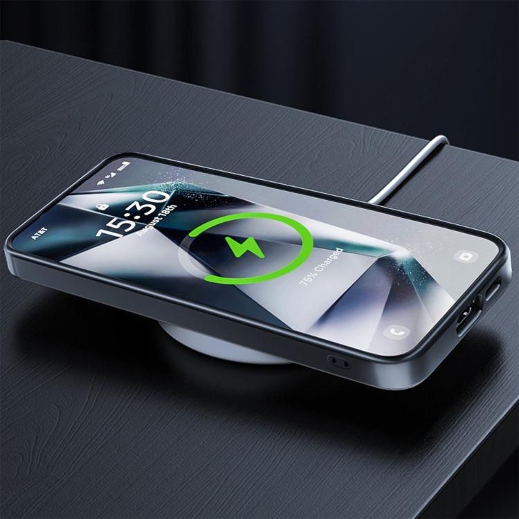 For Samsung Galaxy S24+ 5G Kalebol Metal Frame Frosted MagSafe Holder PC Phone Case