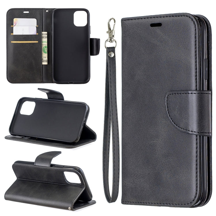 For iPhone 11 Retro Lambskin Texture Pure Color Horizontal Flip PU Leather Case , with Holder & Card Slots & Wallet & Lanyard
