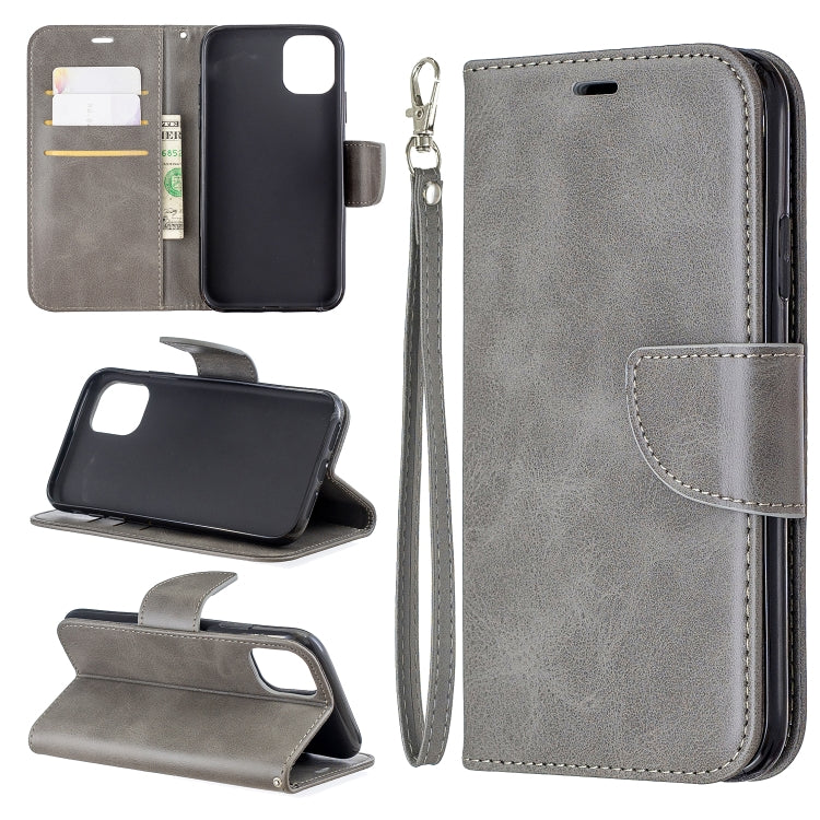 For iPhone 11 Retro Lambskin Texture Pure Color Horizontal Flip PU Leather Case , with Holder & Card Slots & Wallet & Lanyard