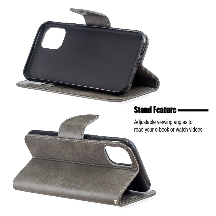 For iPhone 11 Retro Lambskin Texture Pure Color Horizontal Flip PU Leather Case , with Holder & Card Slots & Wallet & Lanyard