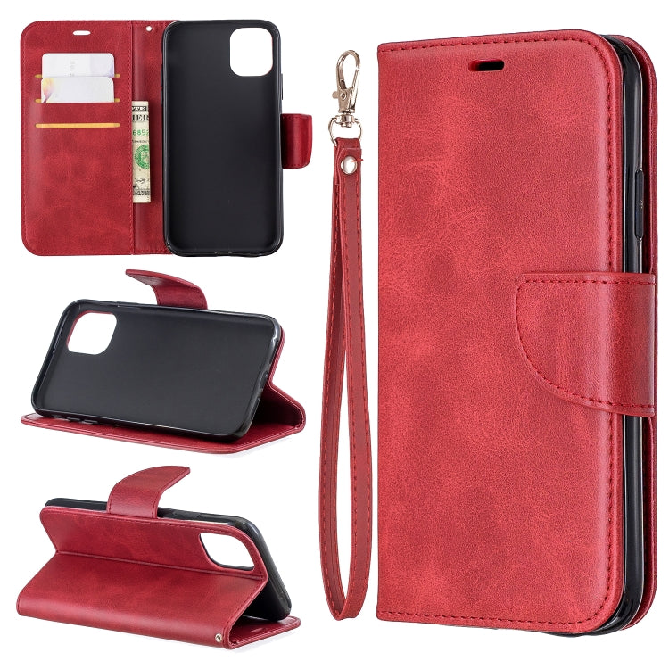 For iPhone 11 Retro Lambskin Texture Pure Color Horizontal Flip PU Leather Case , with Holder & Card Slots & Wallet & Lanyard