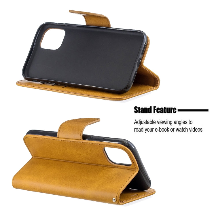 For iPhone 11 Retro Lambskin Texture Pure Color Horizontal Flip PU Leather Case , with Holder & Card Slots & Wallet & Lanyard