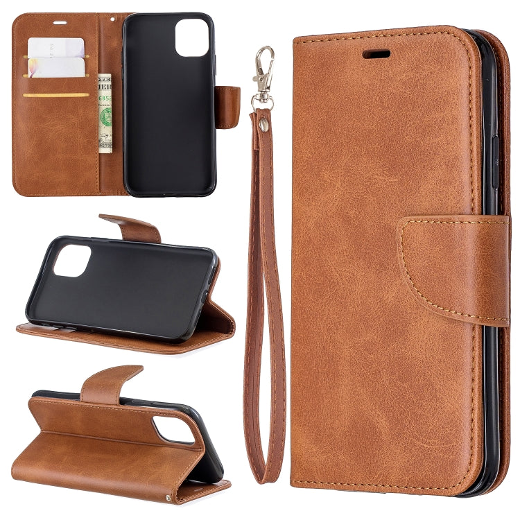 For iPhone 11 Retro Lambskin Texture Pure Color Horizontal Flip PU Leather Case , with Holder & Card Slots & Wallet & Lanyard