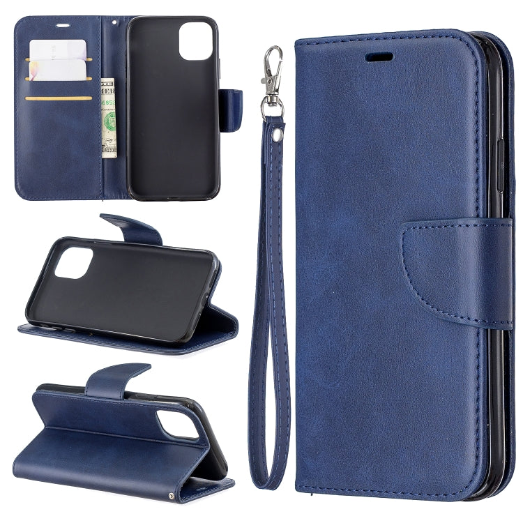 For iPhone 11 Retro Lambskin Texture Pure Color Horizontal Flip PU Leather Case , with Holder & Card Slots & Wallet & Lanyard