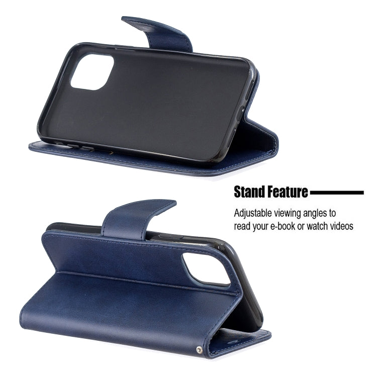 For iPhone 11 Retro Lambskin Texture Pure Color Horizontal Flip PU Leather Case , with Holder & Card Slots & Wallet & Lanyard