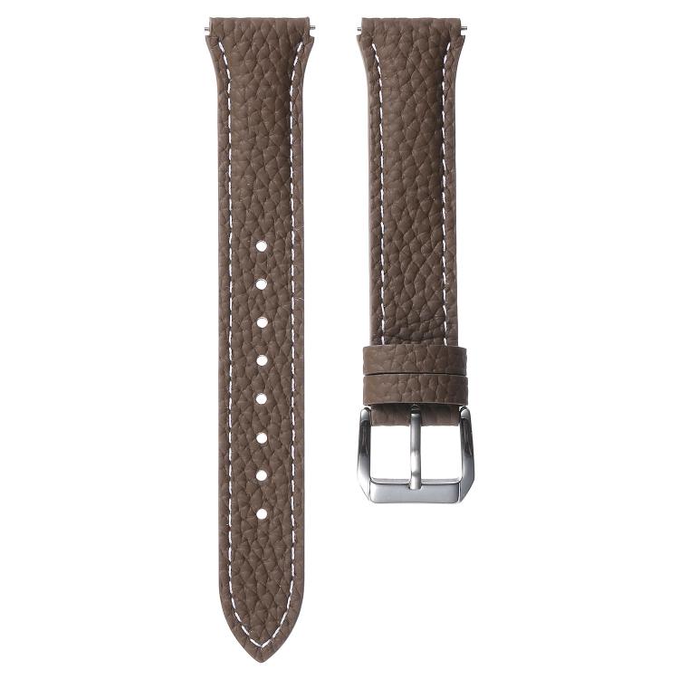 18mm Lychee Texture Pin Buckle Leather Watch Band