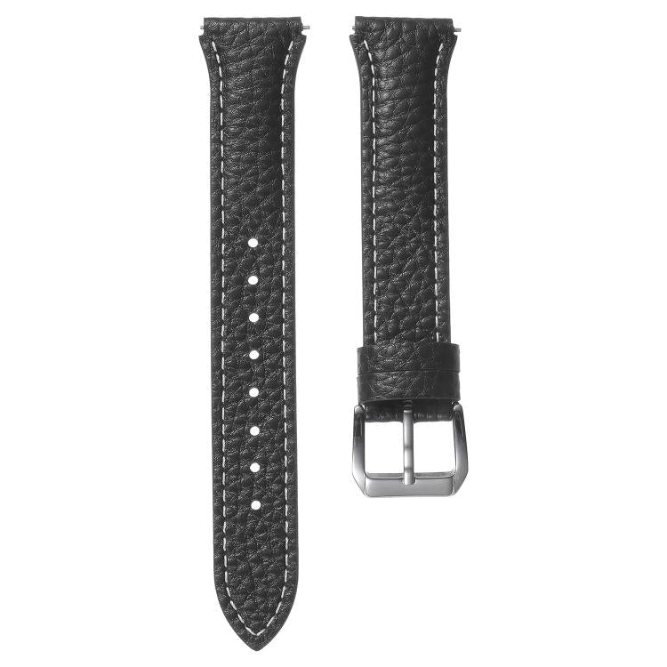 18mm Lychee Texture Pin Buckle Leather Watch Band