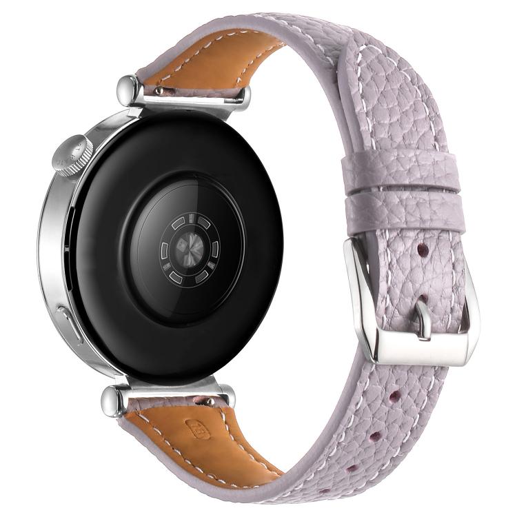 18mm Lychee Texture Pin Buckle Leather Watch Band
