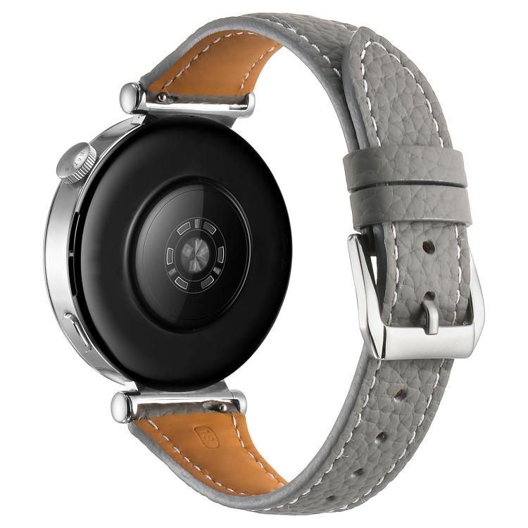 18mm Lychee Texture Pin Buckle Leather Watch Band