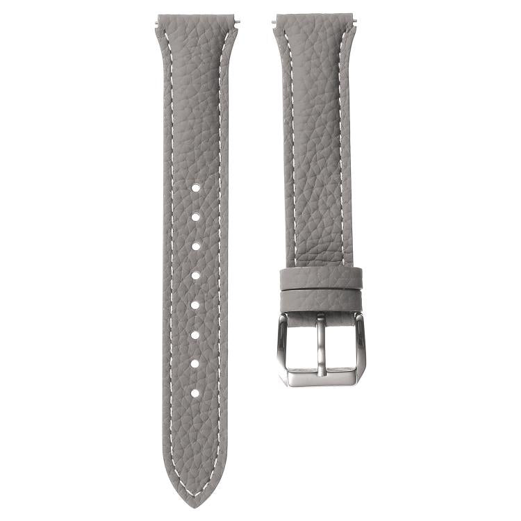 18mm Lychee Texture Pin Buckle Leather Watch Band