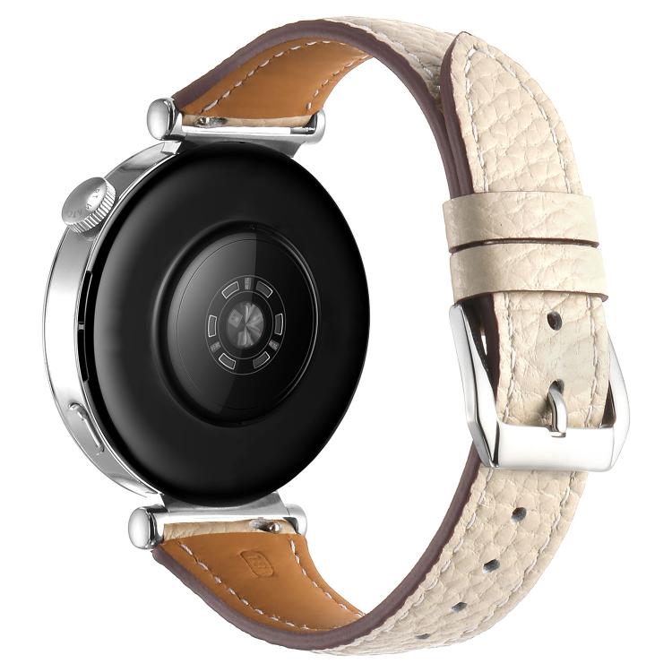 18mm Lychee Texture Pin Buckle Leather Watch Band