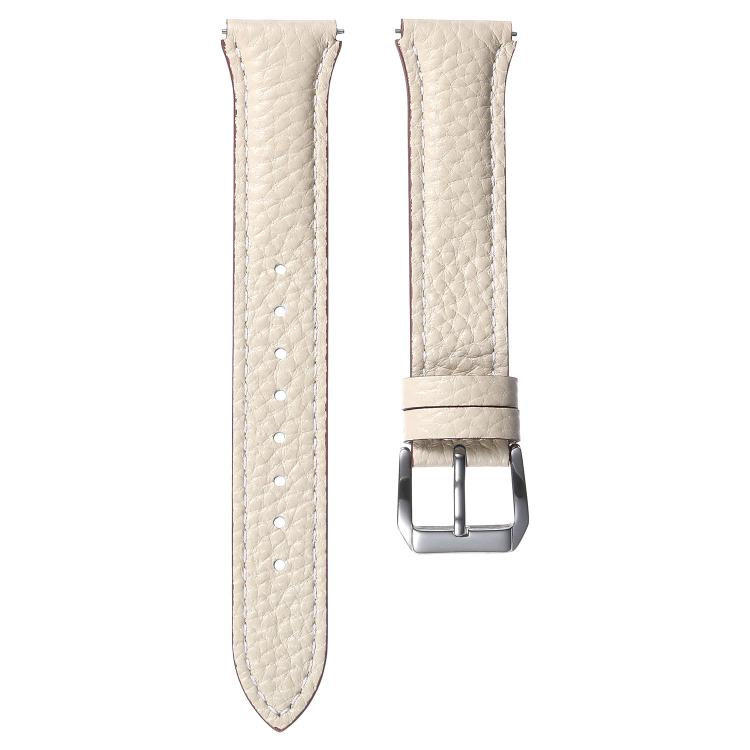18mm Lychee Texture Pin Buckle Leather Watch Band