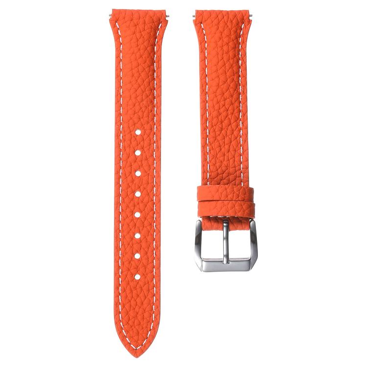 18mm Lychee Texture Pin Buckle Leather Watch Band