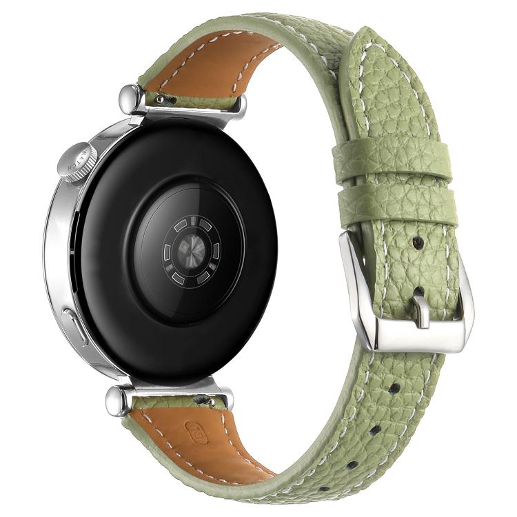 18mm Lychee Texture Pin Buckle Leather Watch Band