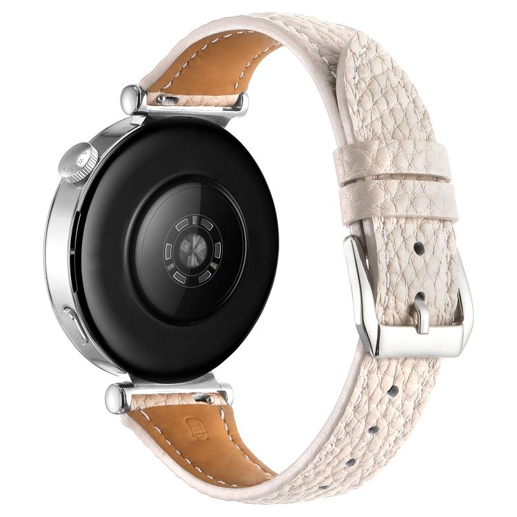 18mm Lychee Texture Pin Buckle Leather Watch Band