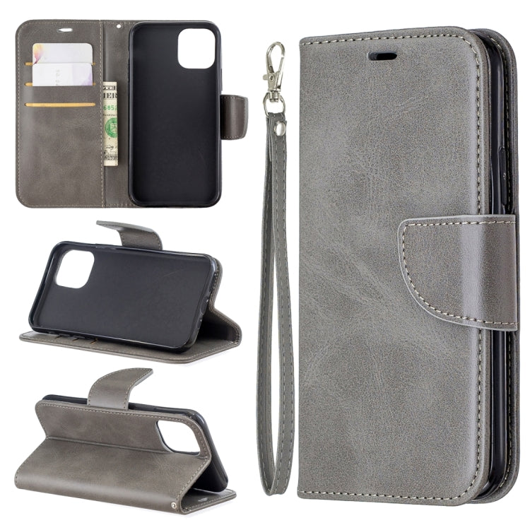 For iPhone 11 Pro Retro Lambskin Texture Pure Color Horizontal Flip PU Leather Case, with Holder & Card Slots & Wallet & Lanyard