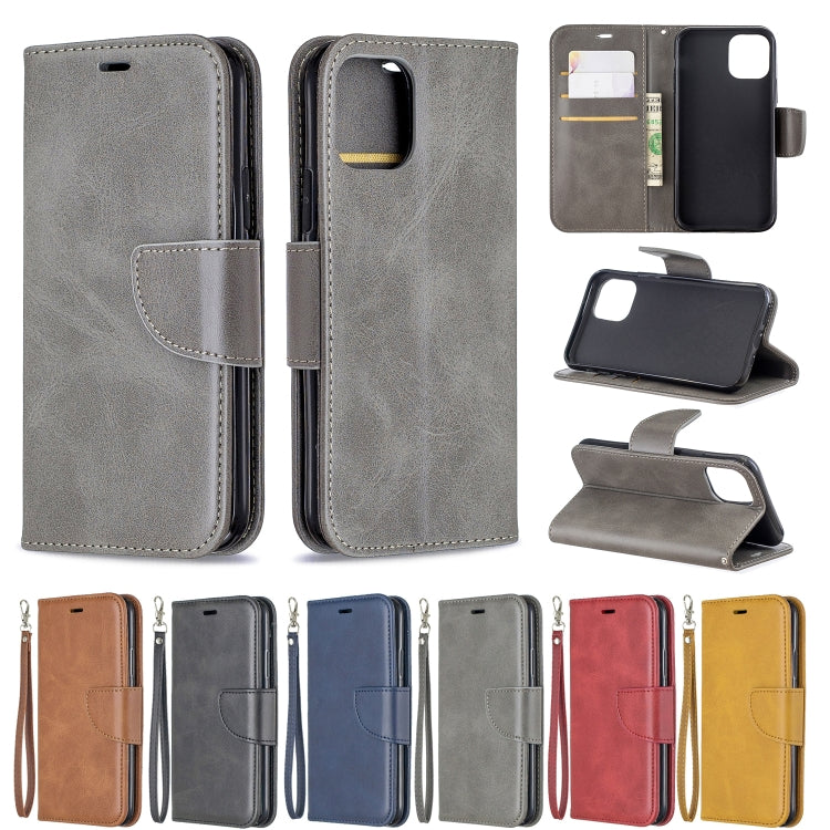 For iPhone 11 Pro Retro Lambskin Texture Pure Color Horizontal Flip PU Leather Case, with Holder & Card Slots & Wallet & Lanyard