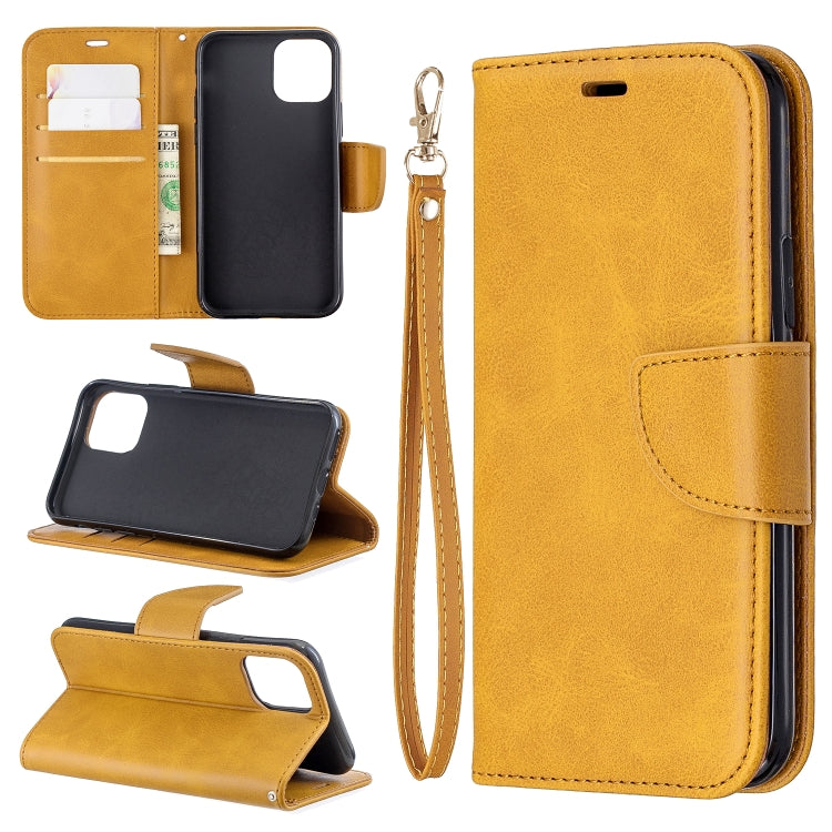 For iPhone 11 Pro Retro Lambskin Texture Pure Color Horizontal Flip PU Leather Case, with Holder & Card Slots & Wallet & Lanyard