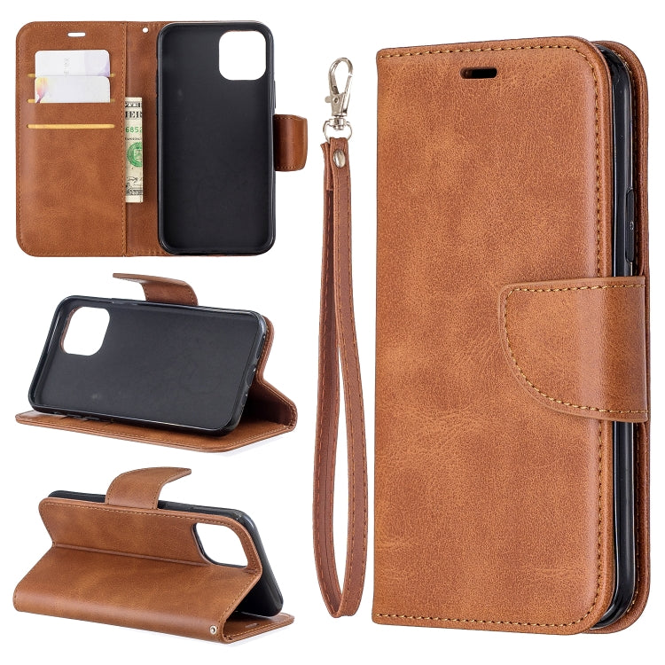 For iPhone 11 Pro Retro Lambskin Texture Pure Color Horizontal Flip PU Leather Case, with Holder & Card Slots & Wallet & Lanyard
