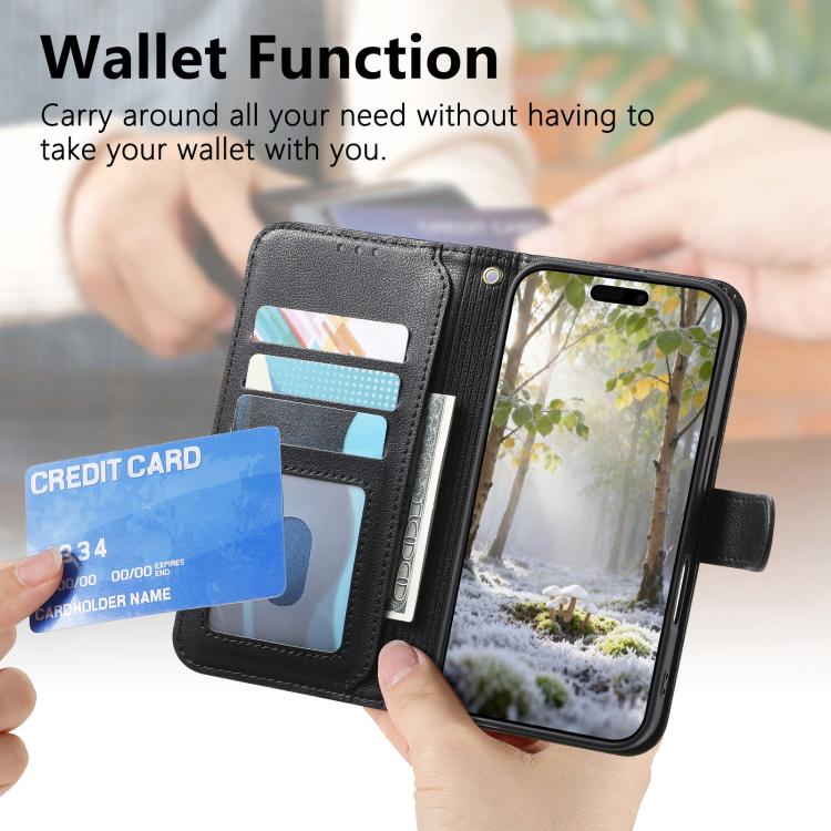 For iPhone 16 Plus Rhombic Texture Zipper Wallet Metal Bow-knot Vegan Leather Phone Case with Strap