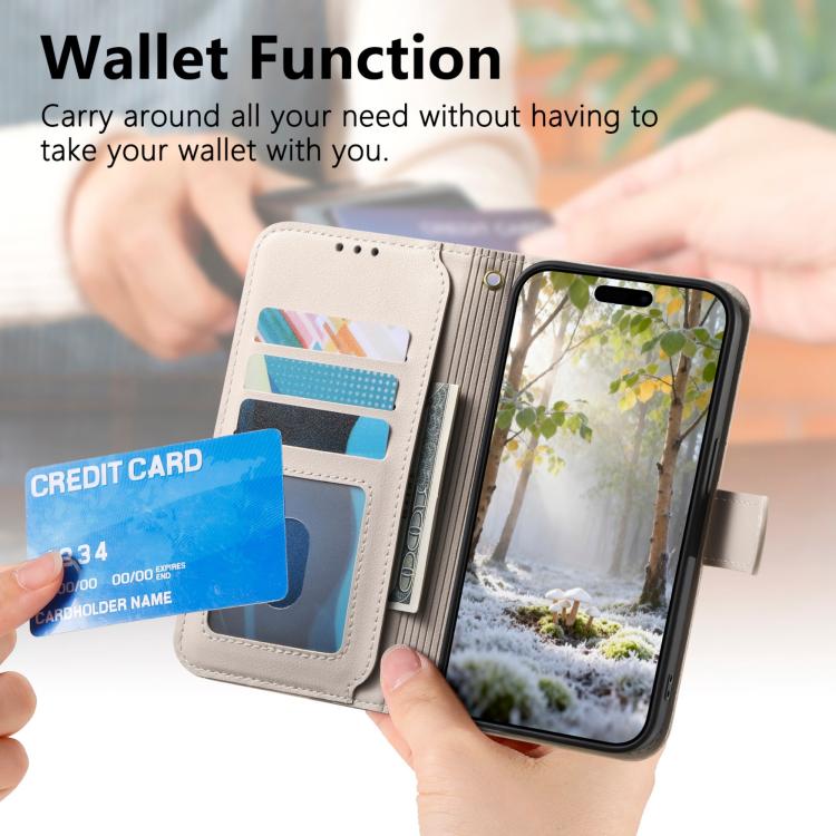 For iPhone Air Rhombic Texture Zipper Wallet Metal Bow-knot Vegan Leather Phone Case with Strap