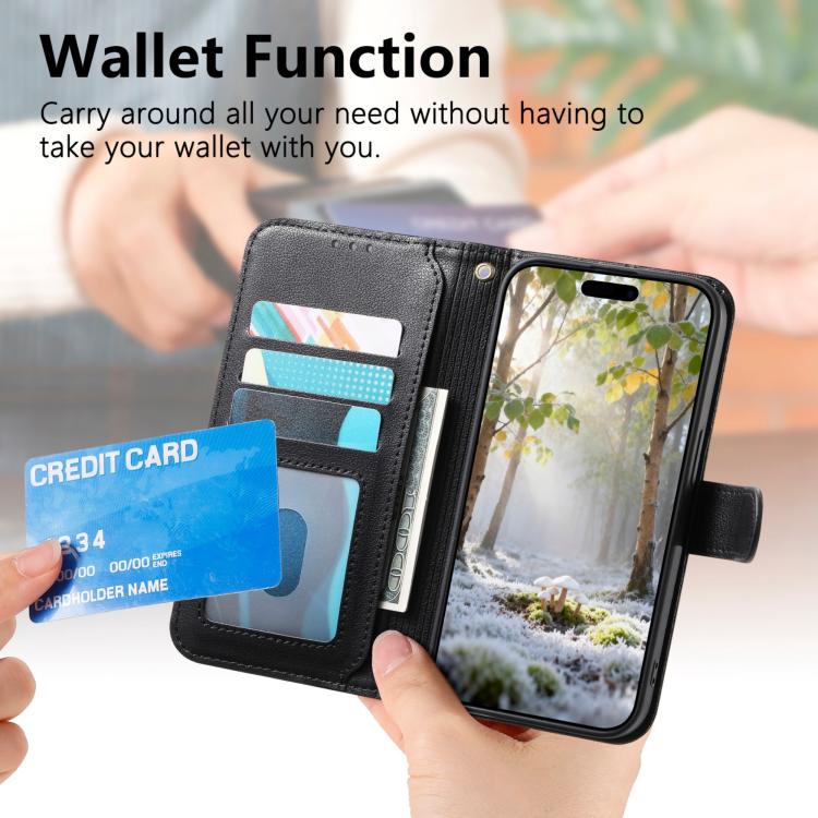 For iPhone Air Rhombic Texture Zipper Wallet Metal Bow-knot Vegan Leather Phone Case with Strap