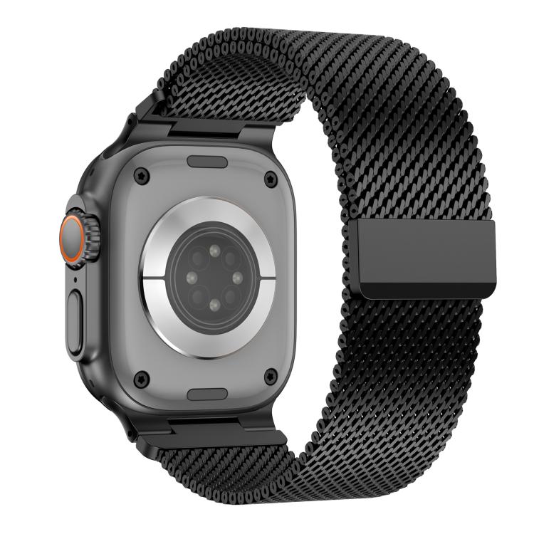 For Apple Watch 42 / 44 / 45 / 46 / 49mm Vitality Coarse Mesh Milan Magnetic Watch Band