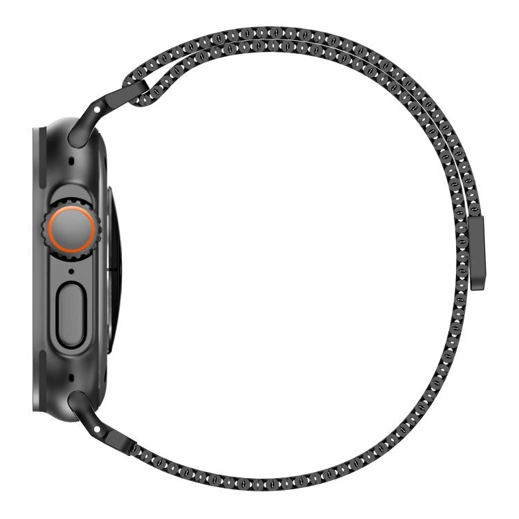 For Apple Watch 42 / 44 / 45 / 46 / 49mm Vitality Coarse Mesh Milan Magnetic Watch Band