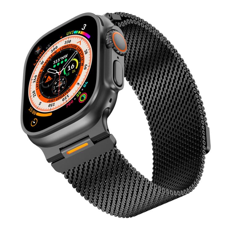 For Apple Watch 42 / 44 / 45 / 46 / 49mm Vitality Coarse Mesh Milan Magnetic Watch Band