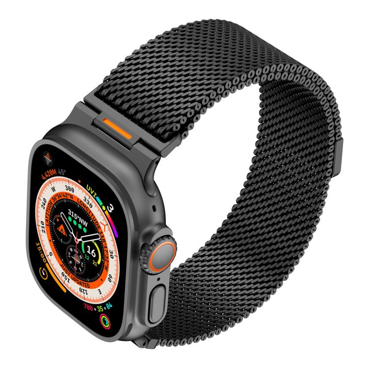 For Apple Watch 42 / 44 / 45 / 46 / 49mm Vitality Coarse Mesh Milan Magnetic Watch Band