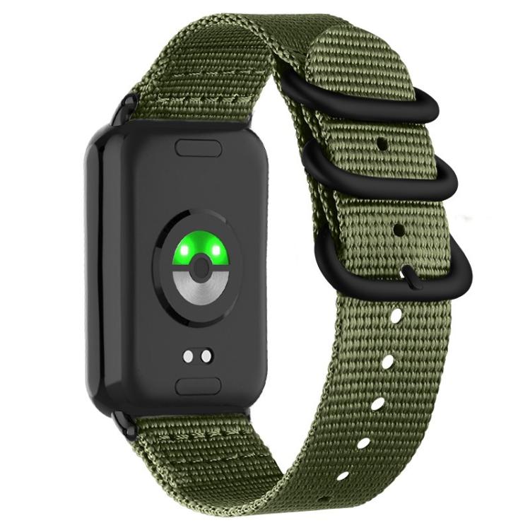 For Xiaomi Band  10 Pro / Redmi Watch 6 / 5 Dual Ring Black Buckle Single Color Nylon Watch Band