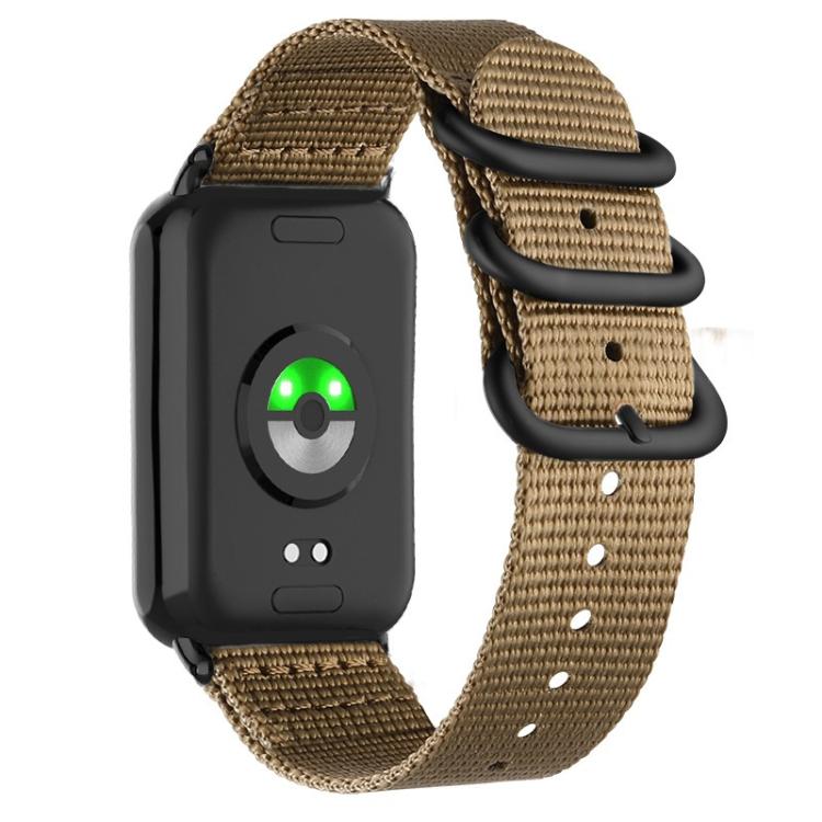 For Xiaomi Band  10 Pro / Redmi Watch 6 / 5 Dual Ring Black Buckle Single Color Nylon Watch Band