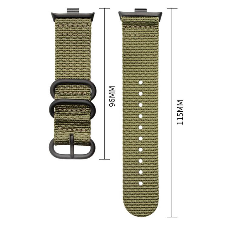 For Xiaomi Band  10 Pro / Redmi Watch 6 / 5 Dual Ring Black Buckle Single Color Nylon Watch Band
