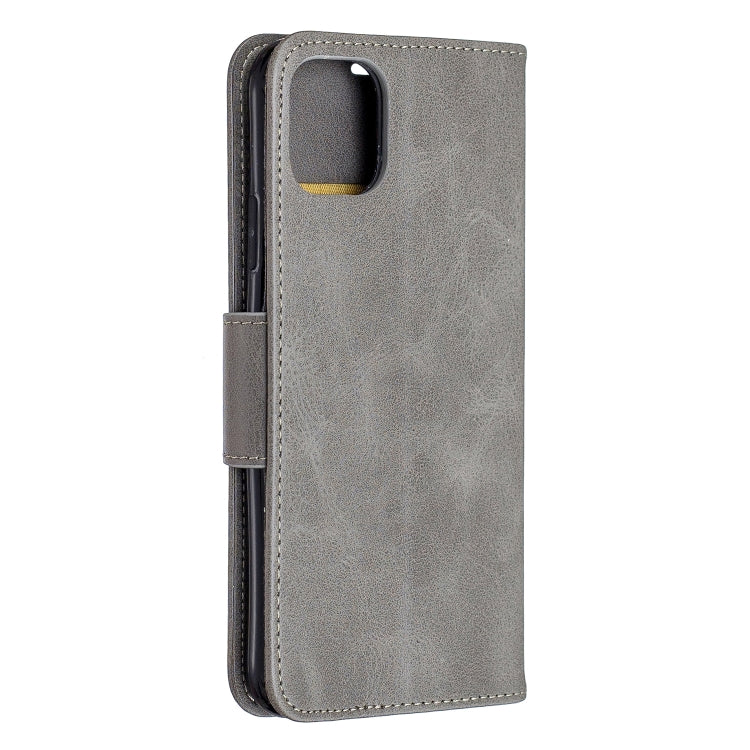 For iPhone 11 Pro Max Retro Lambskin Texture Pure Color Horizontal Flip PU Leather Case, with Holder & Card Slots & Wallet & Lanyard