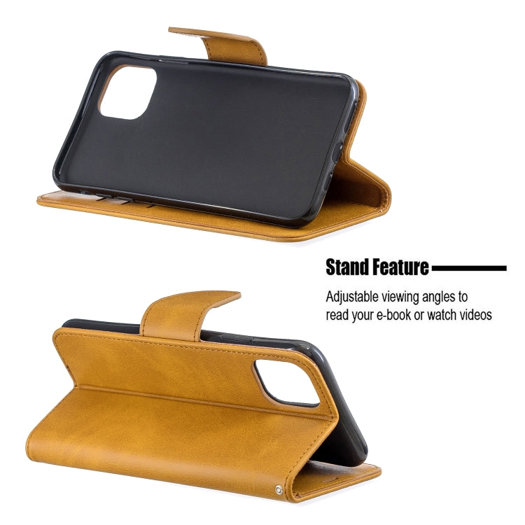 For iPhone 11 Pro Max Retro Lambskin Texture Pure Color Horizontal Flip PU Leather Case, with Holder & Card Slots & Wallet & Lanyard