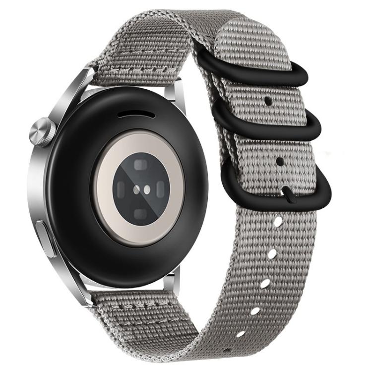 18mm Dual Ring Black Buckle Single Color Nylon Watch Band