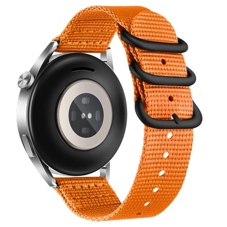 20mm Dual Ring Black Buckle Single Color Nylon Watch Band