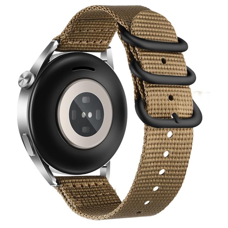 22mm Dual Ring Black Buckle Single Color Nylon Watch Band