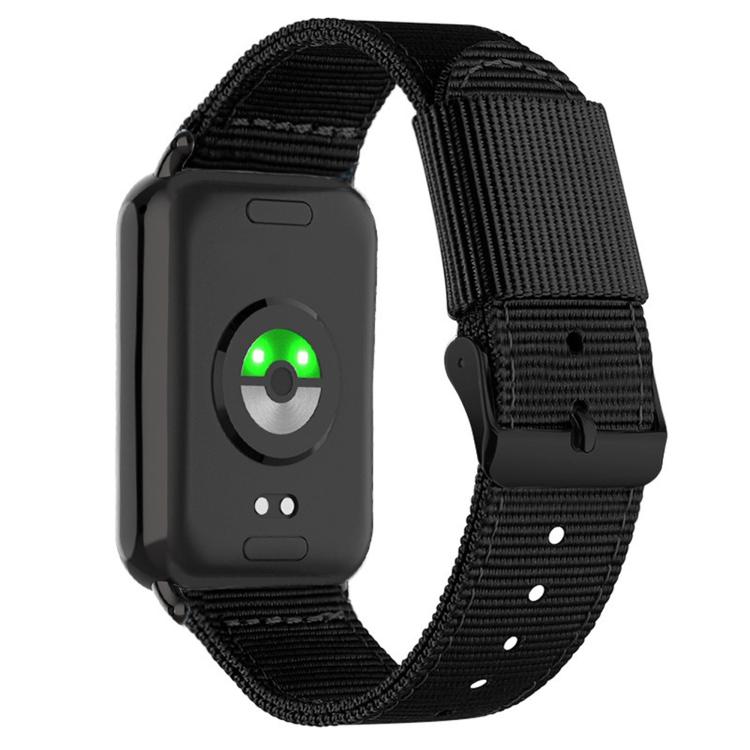 For Xiaomi Band  10 Pro / Redmi Watch 6 / 5 Black Pin Buckle Single Color Woven Nylon Watch Band